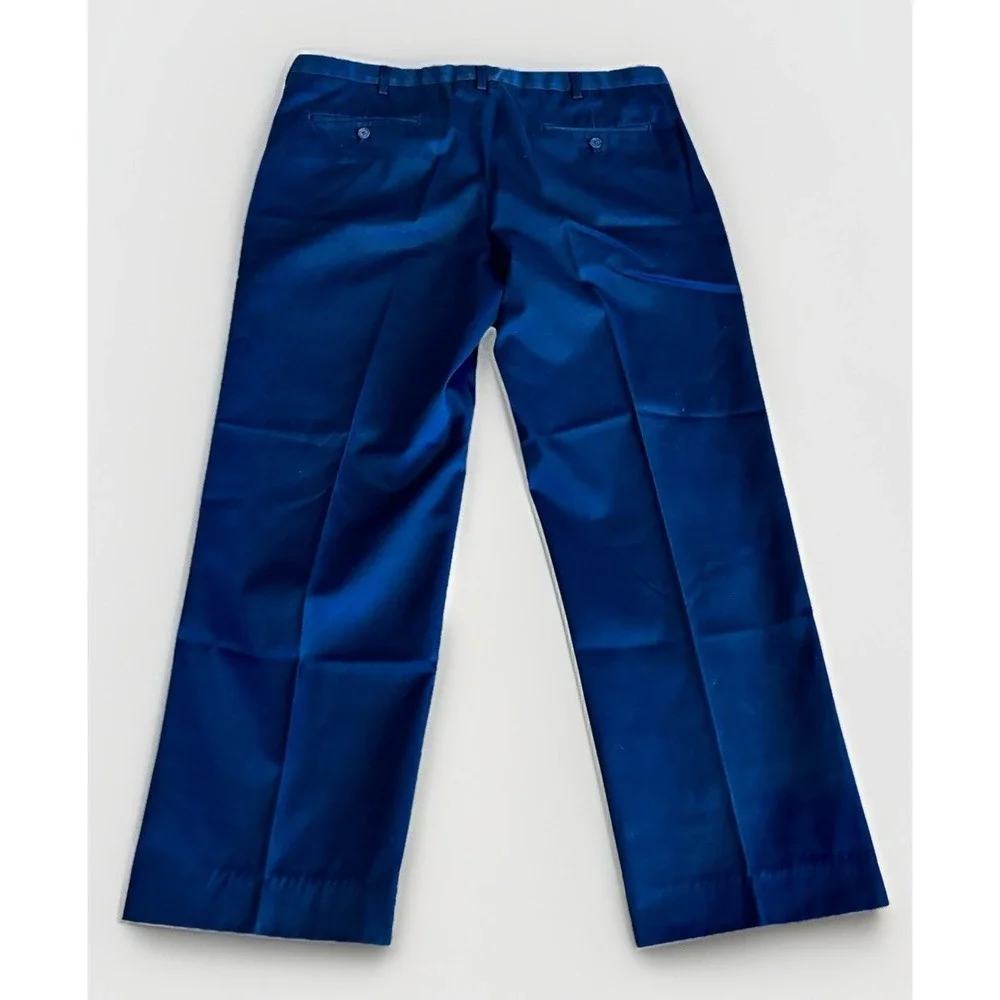 Lands'‎ End Mens 38x27 Blue Classic Clothing Traditional Fit Chino Pants Preppy
